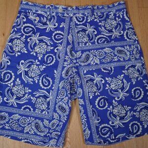 Ralph Lauren Golf Polo Shorts - Blue Paisley size 34